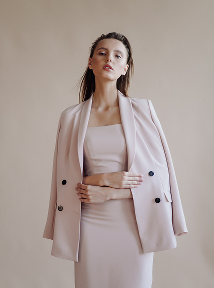 Ivory Sculpted Formal Blazer